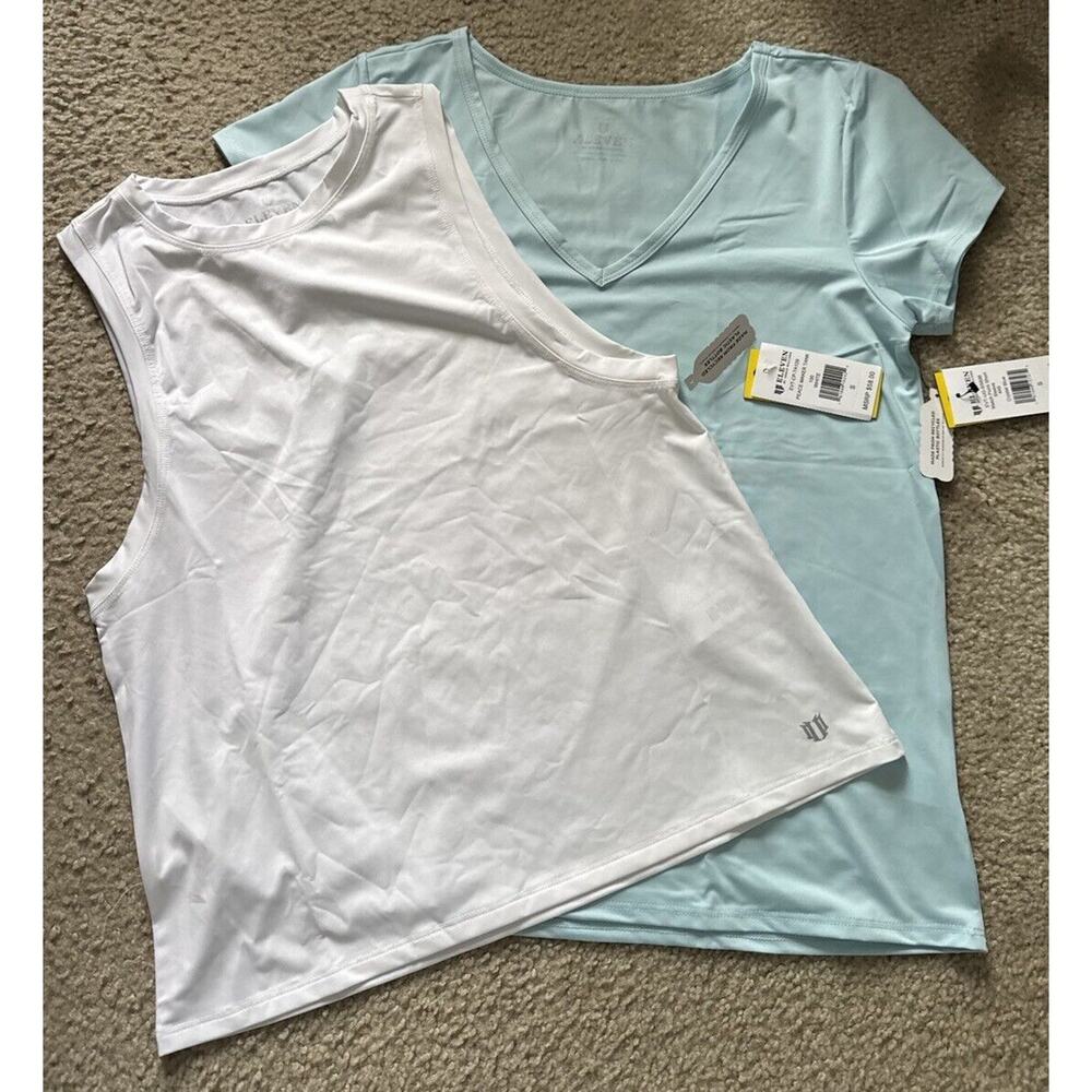 EleVen by Venus Williams Match Point Short Sleeve Peace Maker Tank Bundle NEW